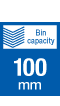Bin capacity 100mm