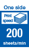 Simplex printing Process Speed 200sheets per minute